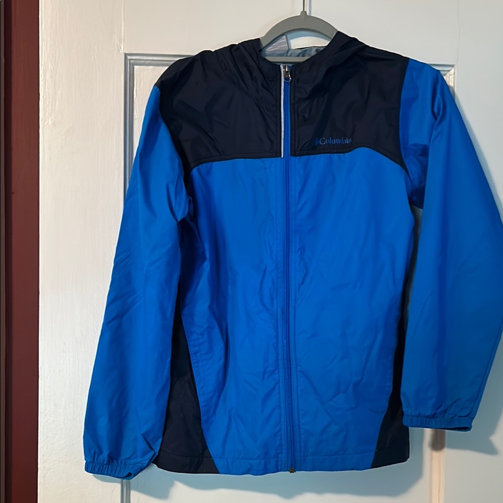 Columbia Two-Tone Blue and Black Windbreaker